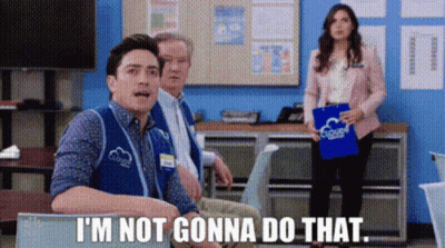 Man Sitting In Chair Saying I'm Not Gonna Do That GIF