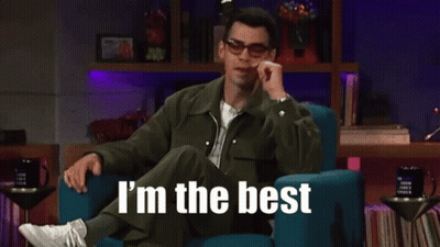 Man Sitting In Chair Saying I'm The Best GIF