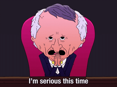 Man Sitting In Chair Saying Im Serious This Time GIF