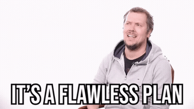 Man Sitting In Chair Saying It's A Flawless Plan GIF