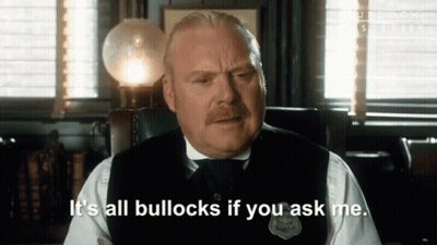 Man Sitting In Chair Saying It's All Bullocks If You Ask Me GIF