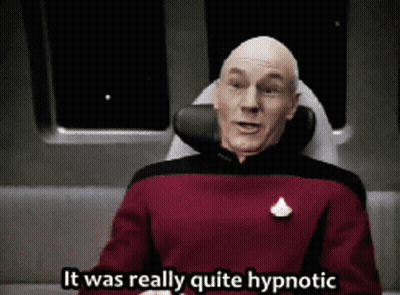 Man Sitting In Chair Saying It Was Really Quite Hypnotic GIF