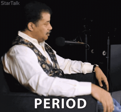 Man Sitting In Chair Saying Period GIF