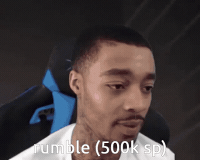Man Sitting In Chair Saying Rumble 500K Sp GIF