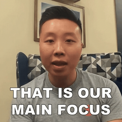 Man Sitting In Chair Saying That Is Our Main Focus GIF