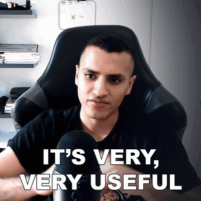 Man Sitting In Chair Saying Very Useful GIF