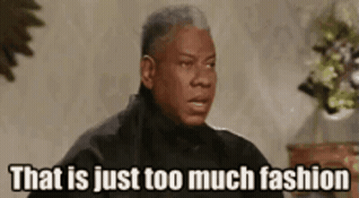 Man Sitting In Chair Says That Is Just Too Much Fashion GIF
