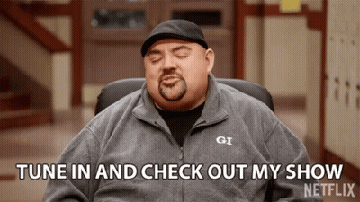Man Sitting In Chair Says Tune In And Check Out My Show On Netflix GIF