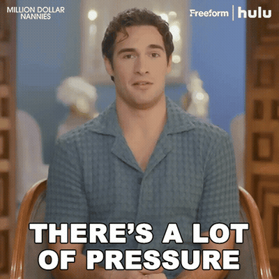Man Sitting In Chair There's A Lot Of Pressure GIF