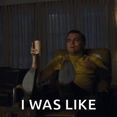 Man Sitting In Chair With Cup Saying I Was Like GIF