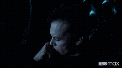 Man Sitting In Chair With HBOMax Logo GIF