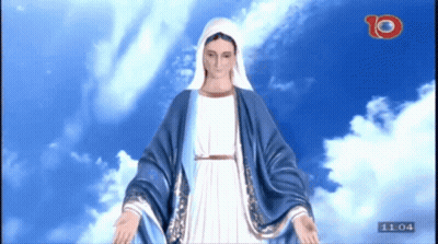 Man Sitting In Chair With Jesus Standing Next To Him Unamonos En Oracion Por El Papa GIF