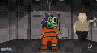 Man Sitting In Chair With Mask Saying 8 GIF