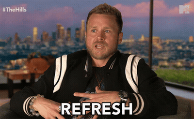 Man Sitting In Chair With Refresh GIF