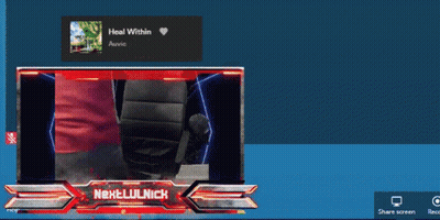 Man Sitting In Chair With Song Heal Within Playing GIF