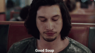 Man Sitting In Diner Eyes Closed Good Soup GIF