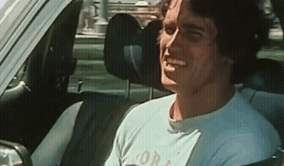 Man Sitting In Driver Seat Smiling Eyes Closed GIF