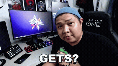 Man Sitting In Front Of Computer With Gets Shirt GIF