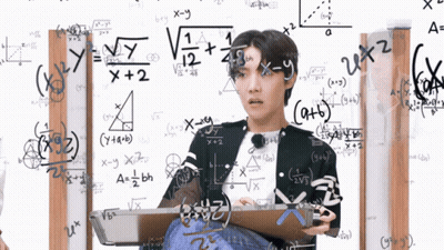 Man Sitting In Front Of Math Equations GIF