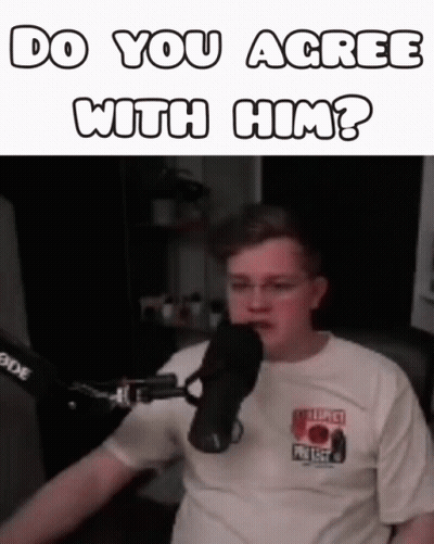 Man Sitting In Front Of Microphone Do You Agree GIF