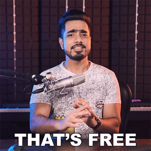 Man Sitting In Front Of Microphone Free GIF