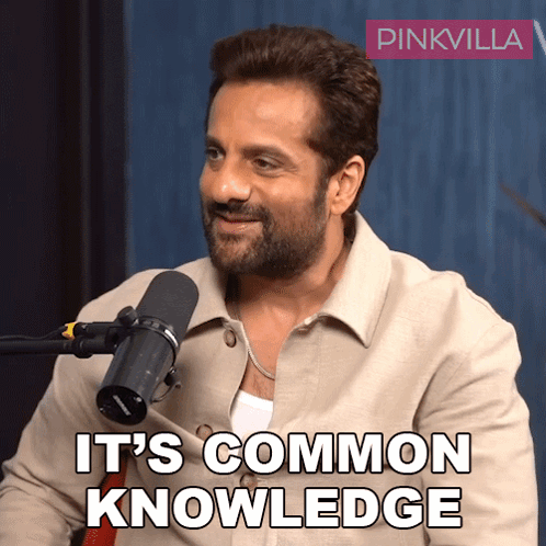 Man Sitting In Front Of Microphone It's Common Knowledge GIF