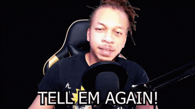 Man Sitting In Front Of Microphone Tell Em Again GIF