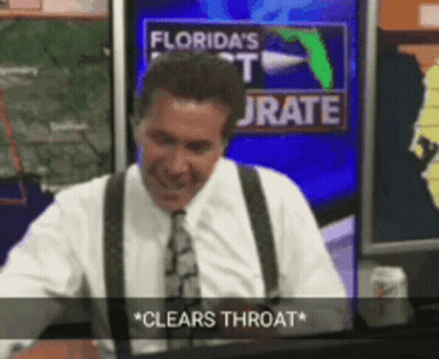 Man Sitting In Front Of Screen Saying Florida's Best GIF