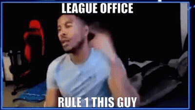 Man Sitting In Front Of Screen Saying Mods Give This Guy Swell GIF