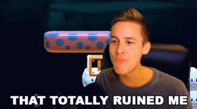Man Sitting In Front Of Screen Saying That Totally Ruined Me GIF