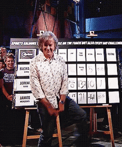Man Sitting In Front Of Sports Gallops Board GIF