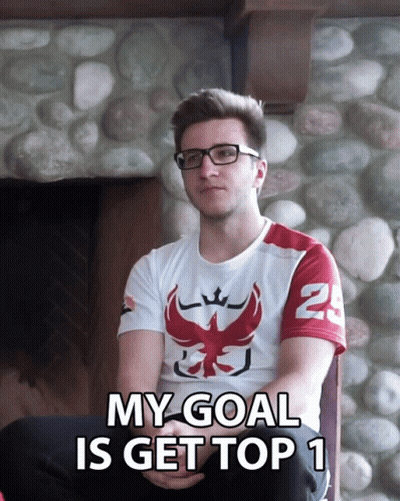 Man Sitting In Front Of Stone Wall My Goal Is Get Top 1 GIF