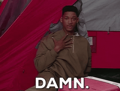 Man Sitting In Front Of Tent Saying Damn GIF