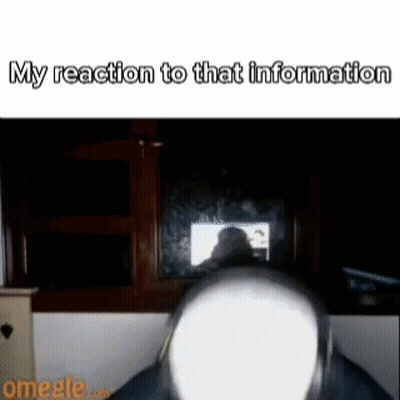Man Sitting In Front Of TV My Reaction To That Information GIF