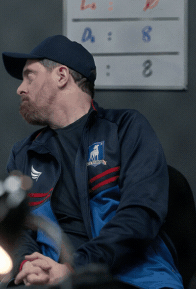 Man Sitting In Front Of White Board With Letters D And S GIF