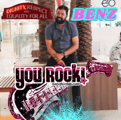Man Sitting In Front Of You Rock Sign GIF