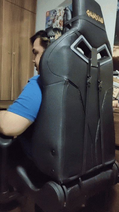Man Sitting In Gamdias Gaming Chair GIF