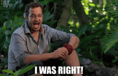 Man Sitting In Jungle Saying I Was Right GIF