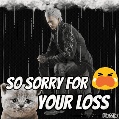 Man Sitting In Rain So Sorry For Your Loss GIF