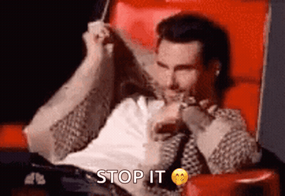 Man Sitting In Red Chair Saying Stop It GIF