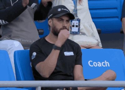 Man Sitting In Stadium Coach Seat GIF