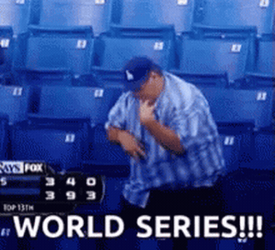 Man Sitting In Stadium World Series GIF