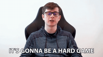Man Sitting It's Gonna Be A Hard Game GIF
