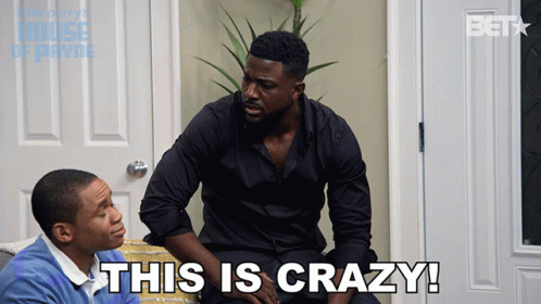 Man Sitting Next To Another Man This Is Crazy GIF