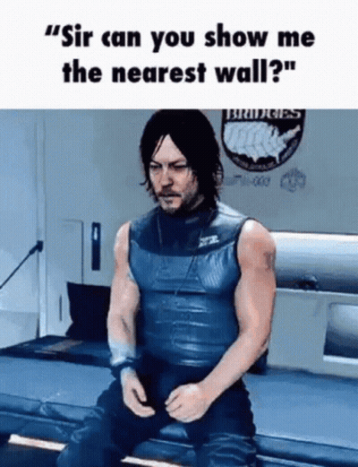 Man Sitting On Bed Asking Sir Show Nearest Wall GIF