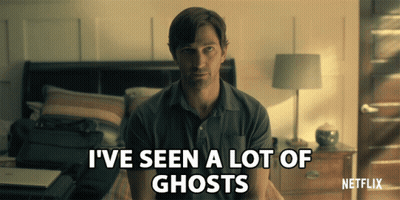 Man Sitting On Bed I've Seen A Lot Of Ghosts GIF