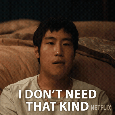 Man Sitting On Bed Says I Don't Need That Kind GIF