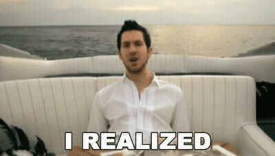Man Sitting On Boat Saying I Realized GIF