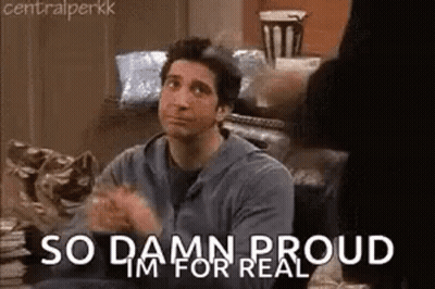 Man Sitting On Couch Hands Folded So Damn Proud Im For Real GIF