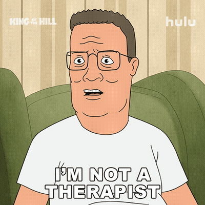Man Sitting On Couch I'm Not A Therapist GIF